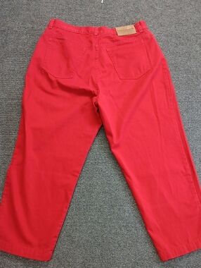 Lauren Jeans Co. Red Women's High-Rise Straight Crop Jeans Sz 12